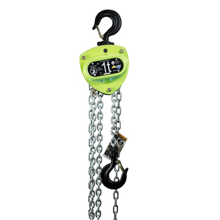 AMH Manual Hoist 3.0t-10'Lift-08'Drop-USA Chain W/Self Locking Hooks